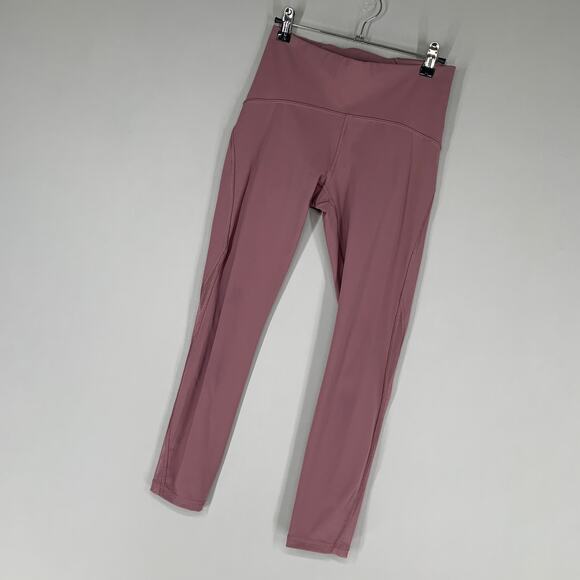 Lululemon Wunder Train Leggings 6 Pink Mid Rise Tight Yoga Gym Active 25" - Picture 2 of 10